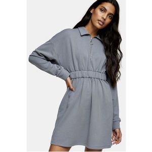 NWT Topshop Zip Collar Minidress